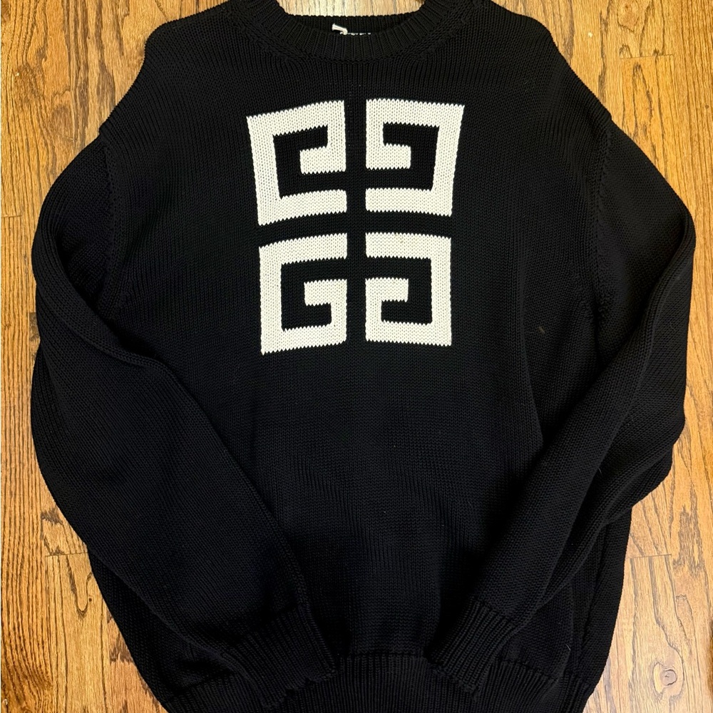 Givenchy Black Sweater with White Logo